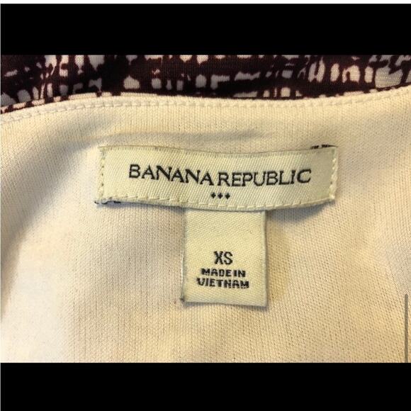 Banana republic maroon and white printed sleeveless dress - Picture 5 of 6